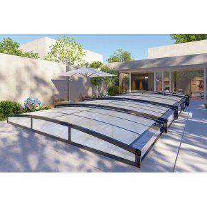 ECO Smart pooltak med hjul och UV-skydd - 5 x 10 m